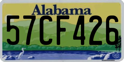 AL license plate 57CF426