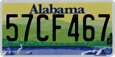 AL license plate 57CF467