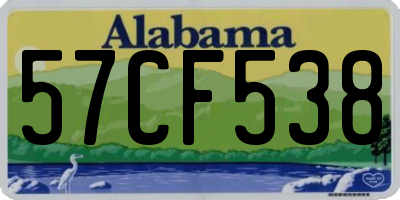 AL license plate 57CF538