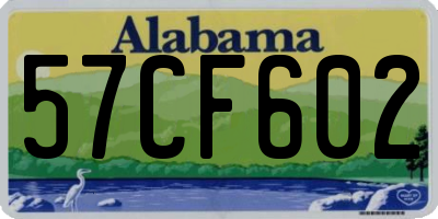 AL license plate 57CF602