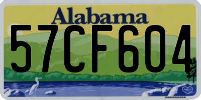 AL license plate 57CF604