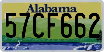 AL license plate 57CF662