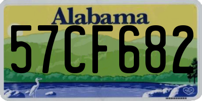 AL license plate 57CF682