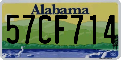 AL license plate 57CF714