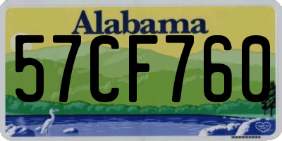 AL license plate 57CF760
