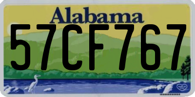 AL license plate 57CF767