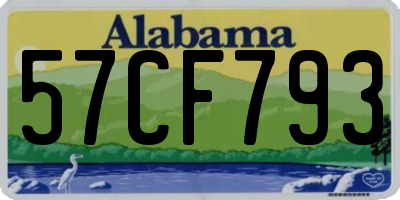 AL license plate 57CF793