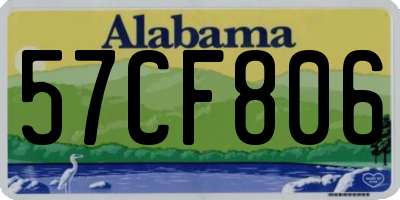 AL license plate 57CF806