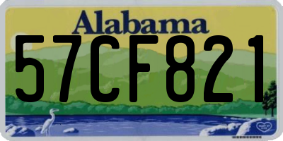 AL license plate 57CF821