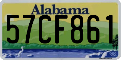 AL license plate 57CF861
