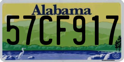 AL license plate 57CF917