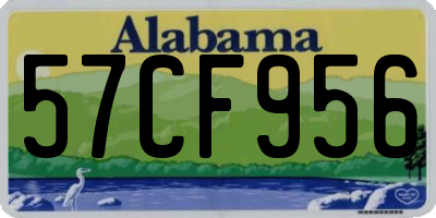 AL license plate 57CF956