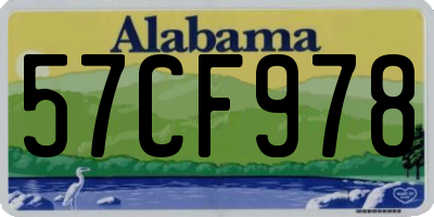AL license plate 57CF978