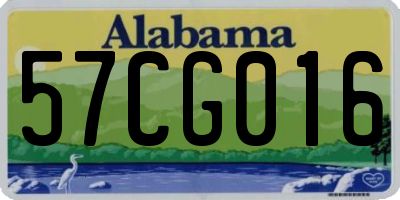 AL license plate 57CG016