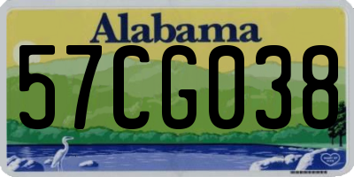 AL license plate 57CG038