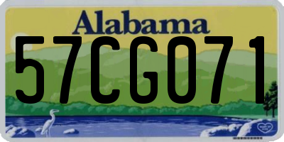 AL license plate 57CG071