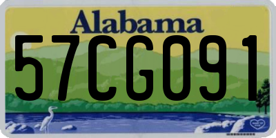 AL license plate 57CG091