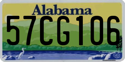 AL license plate 57CG106