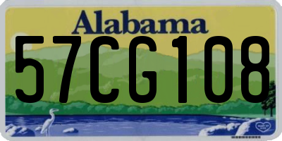 AL license plate 57CG108