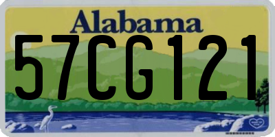 AL license plate 57CG121