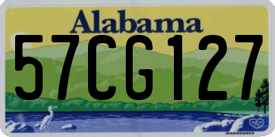 AL license plate 57CG127