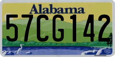 AL license plate 57CG142
