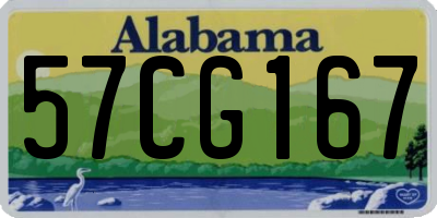 AL license plate 57CG167