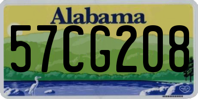 AL license plate 57CG208