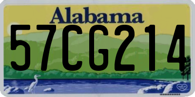 AL license plate 57CG214