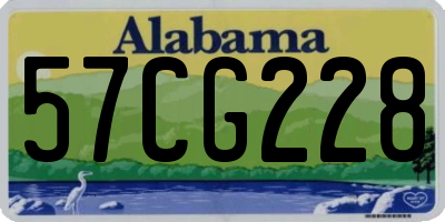 AL license plate 57CG228