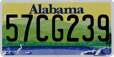 AL license plate 57CG239