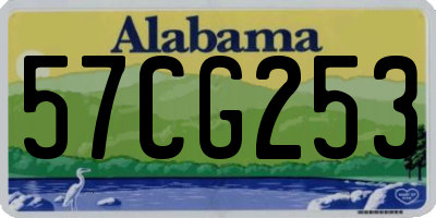 AL license plate 57CG253