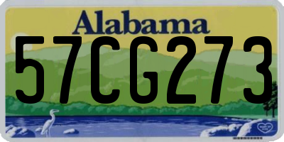 AL license plate 57CG273