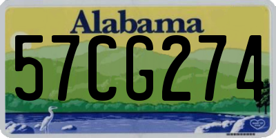 AL license plate 57CG274