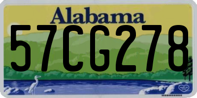 AL license plate 57CG278