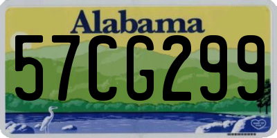 AL license plate 57CG299