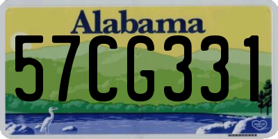 AL license plate 57CG331