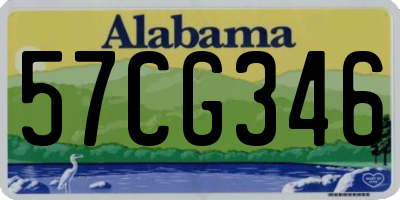 AL license plate 57CG346