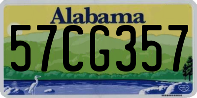 AL license plate 57CG357