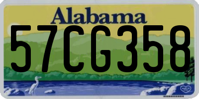 AL license plate 57CG358