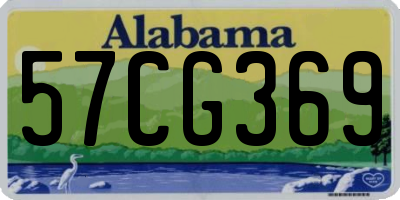 AL license plate 57CG369