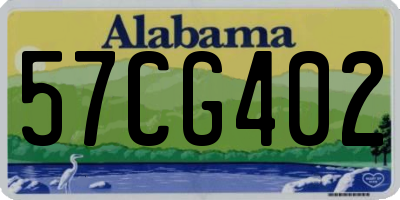 AL license plate 57CG402