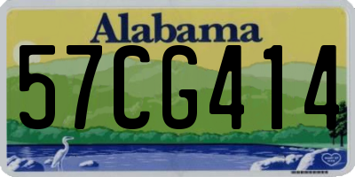 AL license plate 57CG414