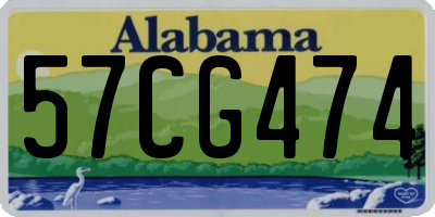AL license plate 57CG474