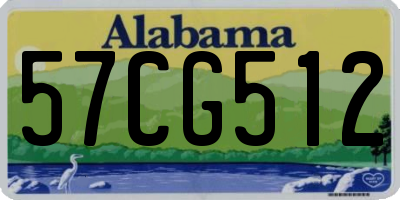AL license plate 57CG512
