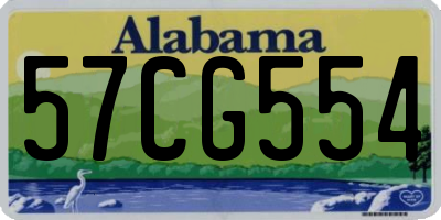 AL license plate 57CG554
