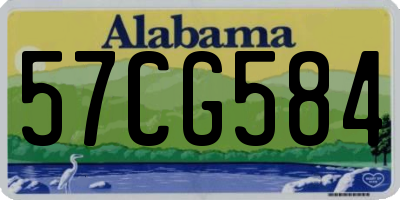 AL license plate 57CG584