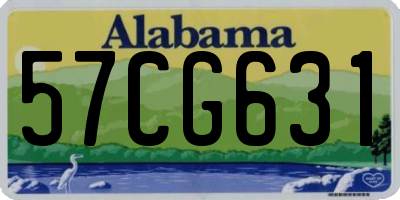 AL license plate 57CG631