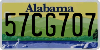 AL license plate 57CG707