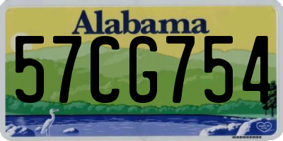 AL license plate 57CG754